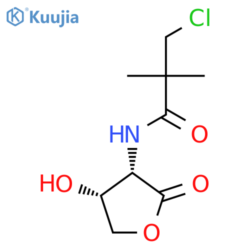 3-chloro-N-[(3S,4R)-4-hydroxy-2-oxooxolan-3-yl]-2,2-dimethylpropanamide structure