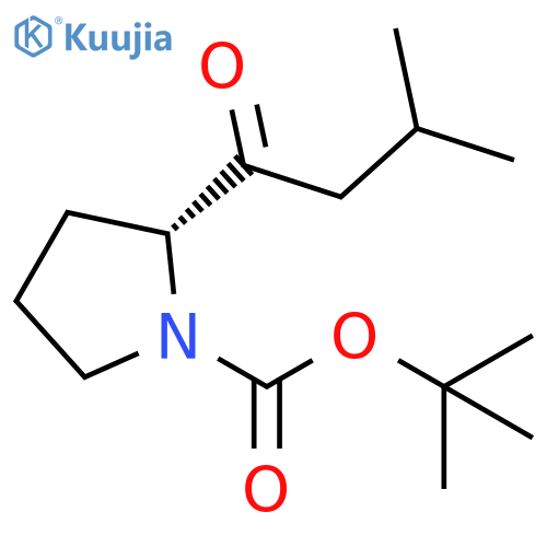 1-Pyrrolidinecarboxylic acid, 2-(3-methyl-1-oxobutyl)-, 1,1-dimethylethyl ester, (2R)- structure