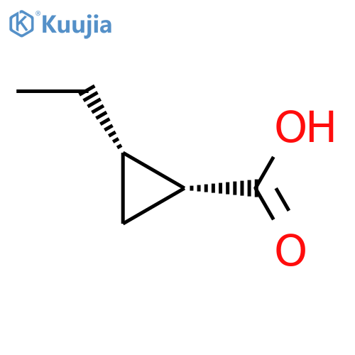 (1R,2S)-2-ethylcyclopropane-1-carboxylic acid structure