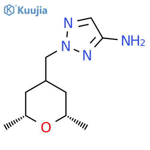 2-{(2R,6S)-2,6-dimethyloxan-4-ylmethyl}-2H-1,2,3-triazol-4-amine structure