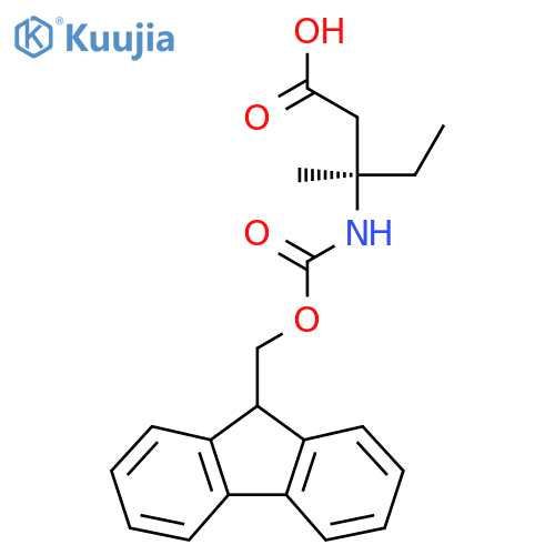 (3R)-3-({(9H-fluoren-9-yl)methoxycarbonyl}amino)-3-methylpentanoic acid structure
