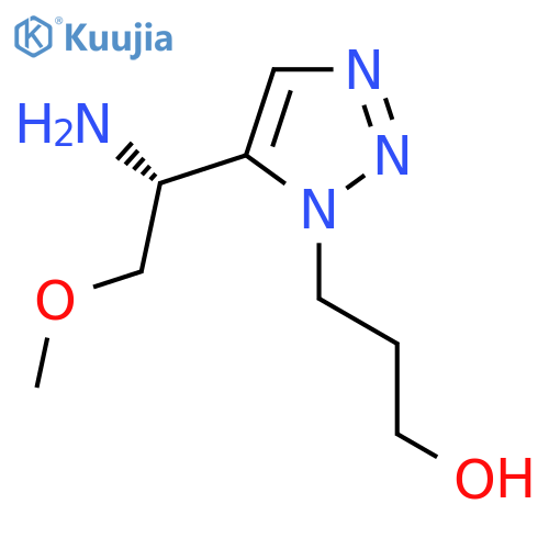 3-{5-[(1R)-1-amino-2-methoxyethyl]-1H-1,2,3-triazol-1-yl}propan-1-ol structure