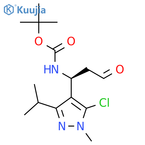 tert-butyl N-(1S)-1-5-chloro-1-methyl-3-(propan-2-yl)-1H-pyrazol-4-yl-3-oxopropylcarbamate structure