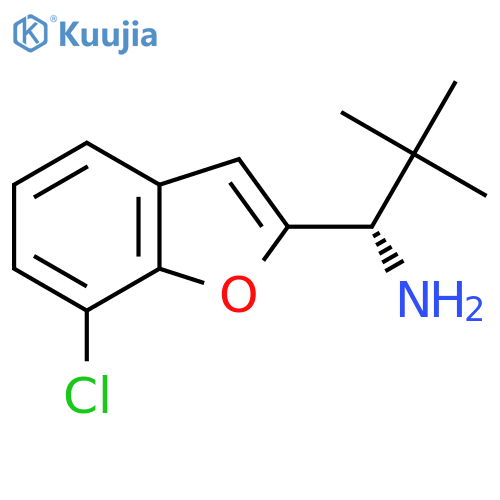 (1S)-1-(7-chloro-1-benzofuran-2-yl)-2,2-dimethylpropan-1-amine structure