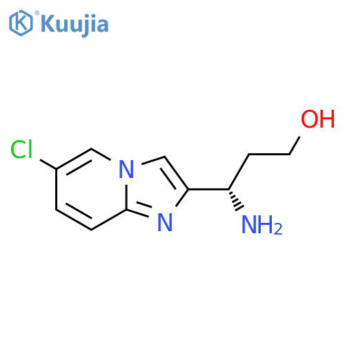 (3S)-3-amino-3-{6-chloroimidazo1,2-apyridin-2-yl}propan-1-ol structure