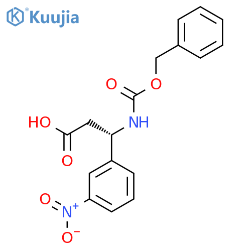 (3S)-3-{(benzyloxy)carbonylamino}-3-(3-nitrophenyl)propanoic acid structure