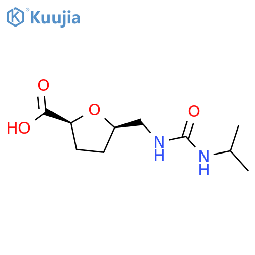 (2S,5R)-5-({[(propan-2-yl)carbamoyl]amino}methyl)oxolane-2-carboxylic acid structure