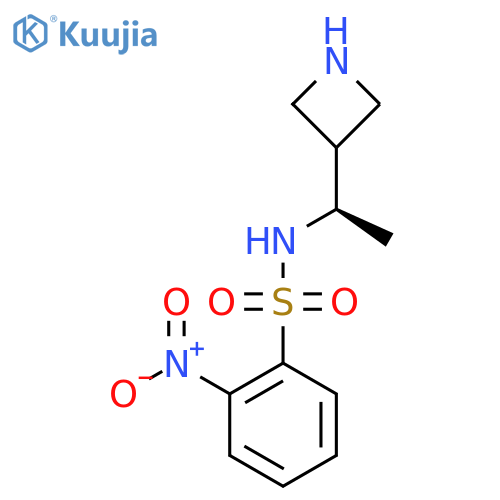 N-(1R)-1-(azetidin-3-yl)ethyl-2-nitrobenzene-1-sulfonamide structure