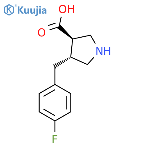 (3R,4R)-4-(4-fluorophenyl)methylpyrrolidine-3-carboxylic acid structure
