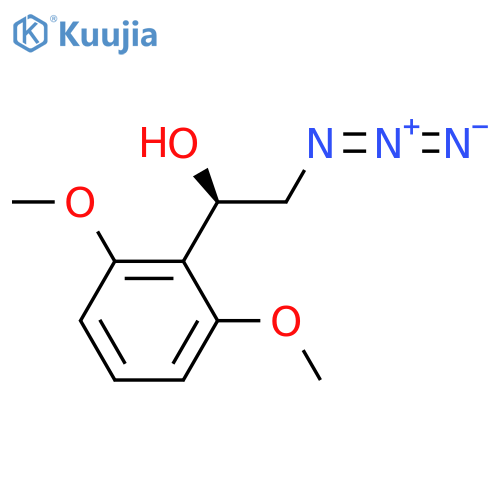 (1R)-2-azido-1-(2,6-dimethoxyphenyl)ethan-1-ol structure
