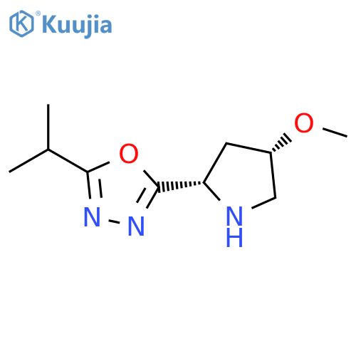 2-(2S,4S)-4-methoxypyrrolidin-2-yl-5-(propan-2-yl)-1,3,4-oxadiazole structure