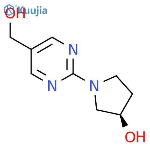 (3R)-1-[5-(hydroxymethyl)pyrimidin-2-yl]pyrrolidin-3-ol structure