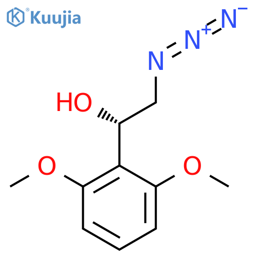 (1S)-2-azido-1-(2,6-dimethoxyphenyl)ethan-1-ol structure