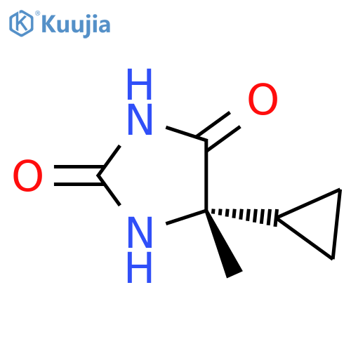 (5S)-5-cyclopropyl-5-methylimidazolidine-2,4-dione structure