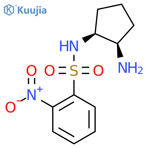 N-(1S,2R)-2-aminocyclopentyl-2-nitrobenzene-1-sulfonamide structure