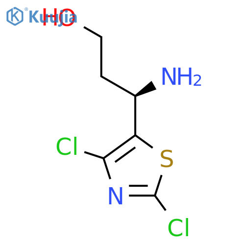 (3R)-3-amino-3-(dichloro-1,3-thiazol-5-yl)propan-1-ol structure