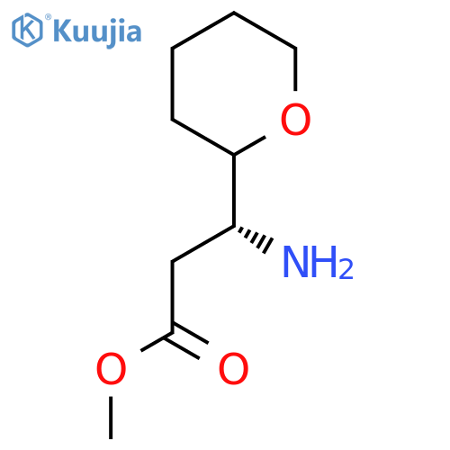 methyl (3R)-3-amino-3-(oxan-2-yl)propanoate structure