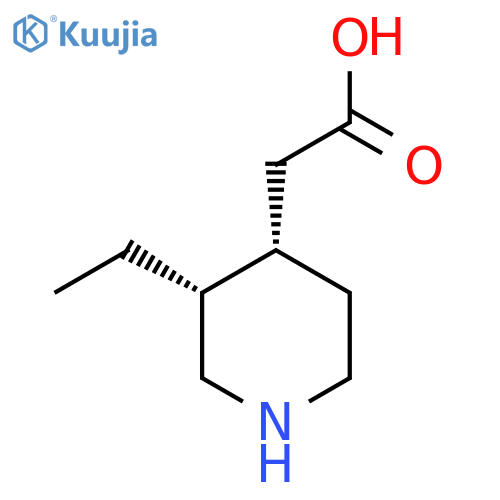 2-(3R,4S)-3-ethylpiperidin-4-ylacetic acid structure