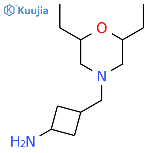 (1r,3r)-3-[(2,6-Diethylmorpholin-4-yl)methyl]cyclobutan-1-amine structure
