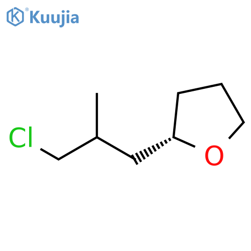 Furan, 2-(3-chloro-2-methylpropyl)tetrahydro-, (2S)- structure
