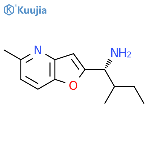 (1R)-2-methyl-1-{5-methylfuro[3,2-b]pyridin-2-yl}butan-1-amine structure
