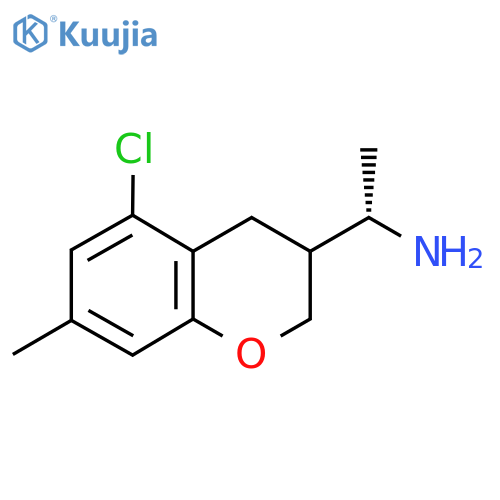 (1S)-1-(5-chloro-7-methyl-3,4-dihydro-2H-1-benzopyran-3-yl)ethan-1-amine structure