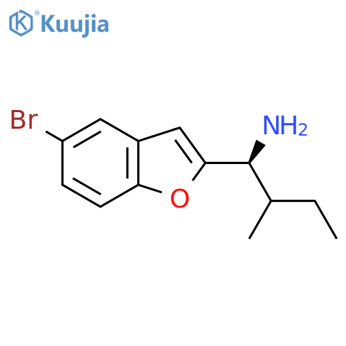 (1S)-1-(5-bromo-1-benzofuran-2-yl)-2-methylbutan-1-amine structure