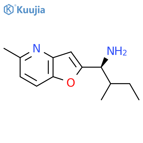 (1S)-2-methyl-1-{5-methylfuro[3,2-b]pyridin-2-yl}butan-1-amine structure