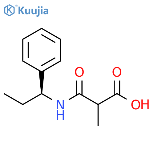 Propanoic acid, 2-methyl-3-oxo-3-[[(1S)-1-phenylpropyl]amino]- structure