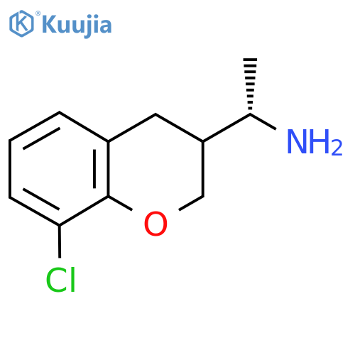 (1S)-1-(8-chloro-3,4-dihydro-2H-1-benzopyran-3-yl)ethan-1-amine structure