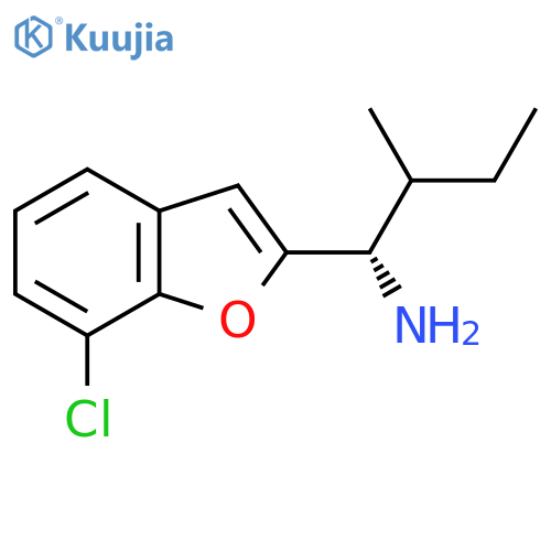 (1S)-1-(7-chloro-1-benzofuran-2-yl)-2-methylbutan-1-amine structure
