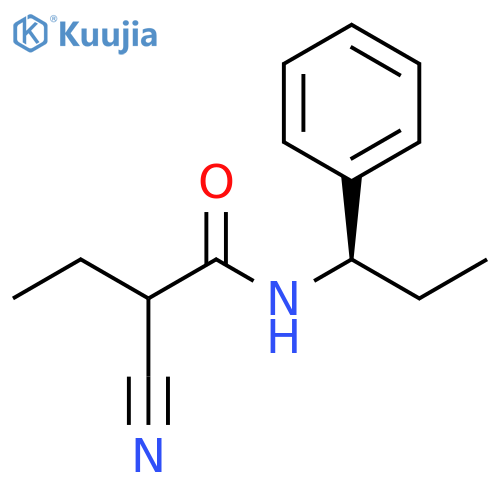Butanamide, 2-cyano-N-[(1R)-1-phenylpropyl]- structure