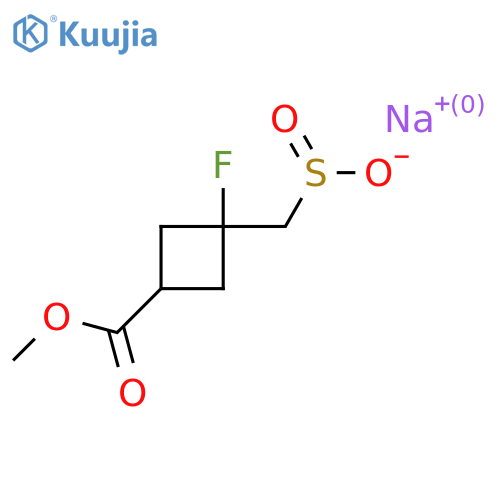 Sodium [(1r,3r)-1-fluoro-3-(methoxycarbonyl)cyclobutyl]methanesulfinate structure