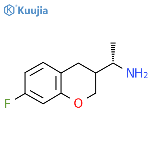 (1S)-1-(7-fluoro-3,4-dihydro-2H-1-benzopyran-3-yl)ethan-1-amine structure