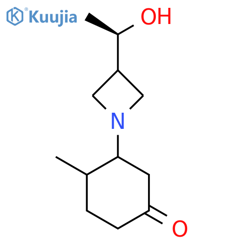 3-{3-[(1R)-1-hydroxyethyl]azetidin-1-yl}-4-methylcyclohexan-1-one structure