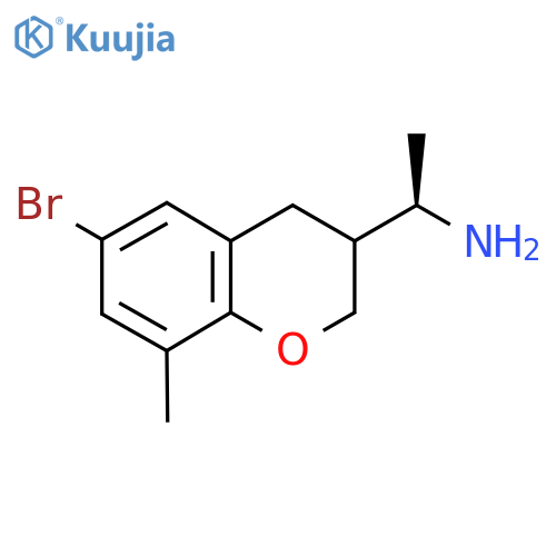 (1R)-1-(6-bromo-8-methyl-3,4-dihydro-2H-1-benzopyran-3-yl)ethan-1-amine structure