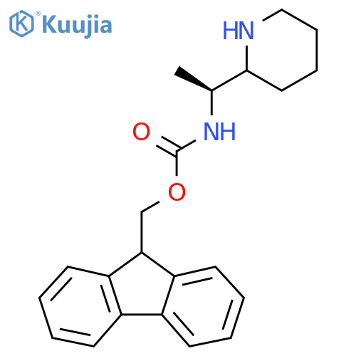 (9H-fluoren-9-yl)methyl N-(1S)-1-(piperidin-2-yl)ethylcarbamate structure