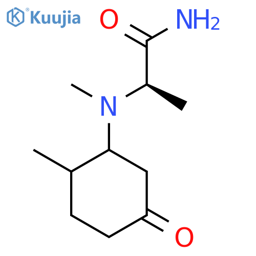 (2R)-2-[methyl(2-methyl-5-oxocyclohexyl)amino]propanamide structure