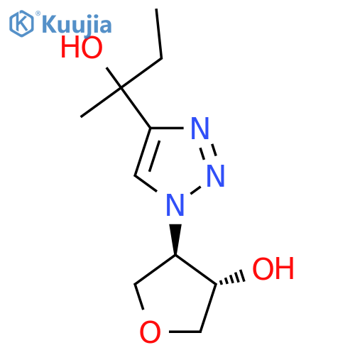 1H-1,2,3-Triazole-4-methanol, α-ethyl-α-methyl-1-[(3R,4S)-tetrahydro-4-hydroxy-3-furanyl]-, rel- structure