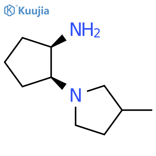Cyclopentanamine, 2-(3-methyl-1-pyrrolidinyl)-, (1R,2S)-rel- structure