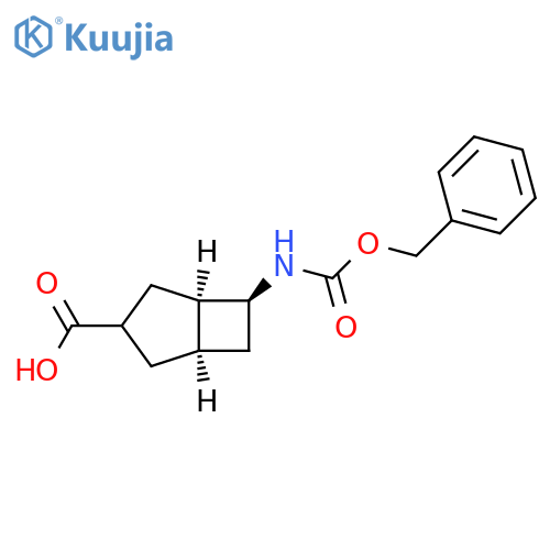 Bicyclo[3.2.0]heptane-3-carboxylic acid, 6-[[(phenylmethoxy)carbonyl]amino]-, (1R,5R,6S)-rel- structure