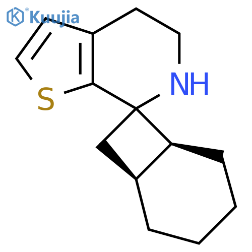rac-(1R,6R)-5',6'-dihydro-4'H-spirobicyclo4.2.0octane-7,7'-thieno2,3-cpyridine structure