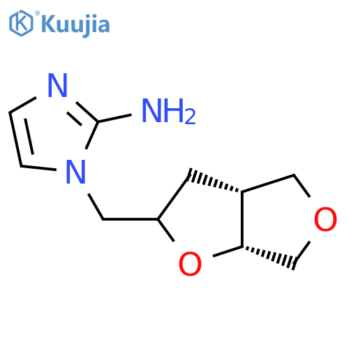 rac-1-{(3aR,6aR)-hexahydrofuro2,3-cfuran-2-ylmethyl}-1H-imidazol-2-amine structure