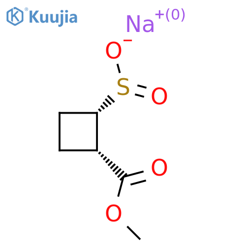 rac-sodium (1R,2R)-2-(methoxycarbonyl)cyclobutane-1-sulfinate structure