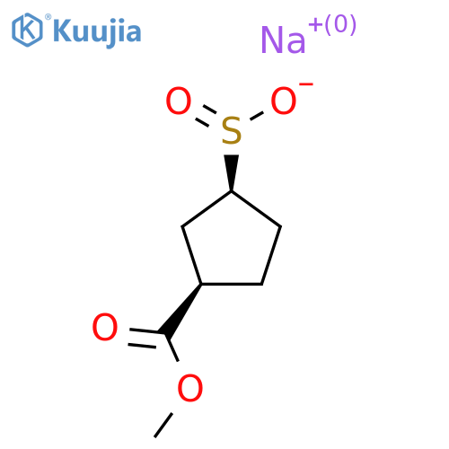 rac-sodium (1R,3S)-3-(methoxycarbonyl)cyclopentane-1-sulfinate structure