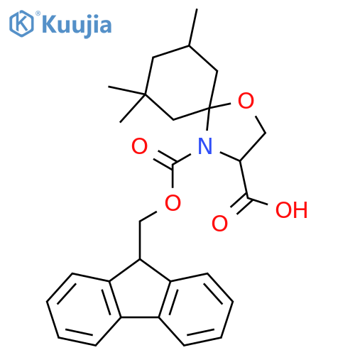 1-Oxa-4-azaspiro[4.5]decane-3,4-dicarboxylic acid, 7,7,9-trimethyl-, 4-(9H-fluoren-9-ylmethyl) ester structure