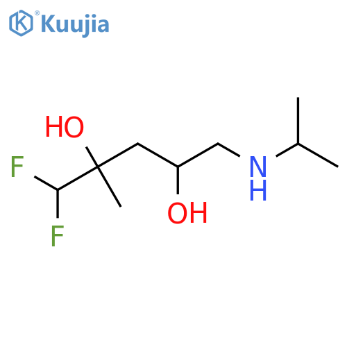 1,1-Difluoro-2-methyl-5-(propan-2-ylamino)pentane-2,4-diol structure