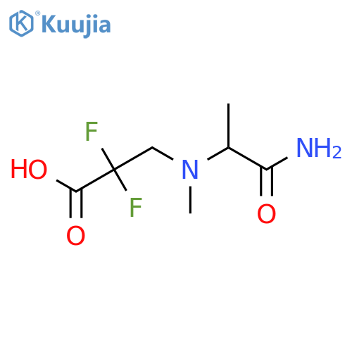 3-[(1-Amino-1-oxopropan-2-yl)-methylamino]-2,2-difluoropropanoic acid structure