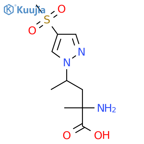 2-amino-4-(4-methanesulfonyl-1H-pyrazol-1-yl)-2-methylpentanoic acid structure