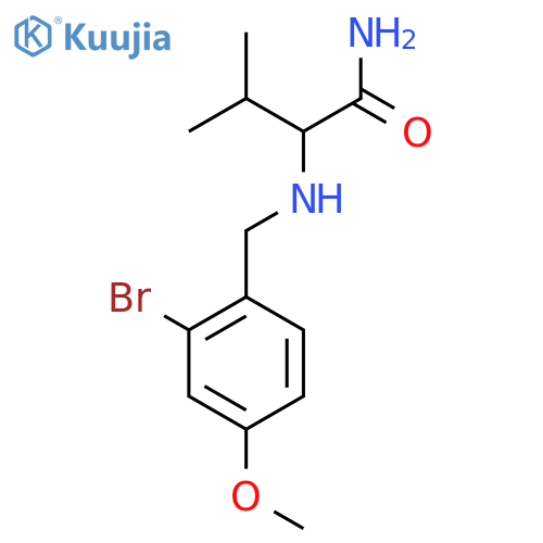 2-{(2-bromo-4-methoxyphenyl)methylamino}-3-methylbutanamide structure